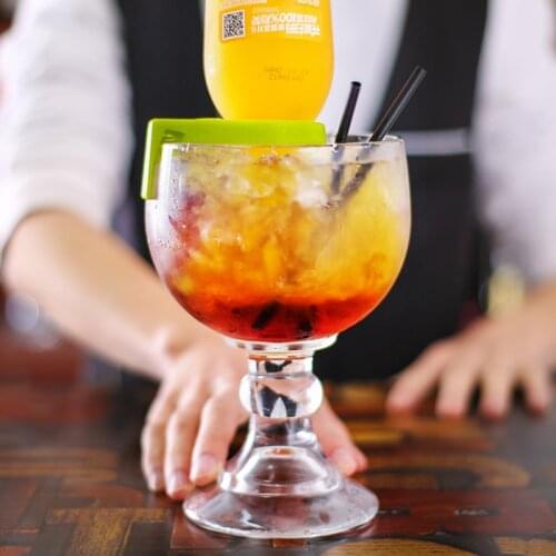 Creative Cocktail Glass With Buckle Goblet Beer Cup Juick Drinkware Whisky Ice Cream Cold Drink Cup Household Bar Large Capacity