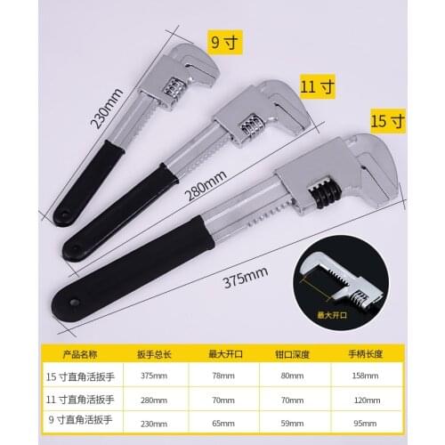 Multi-function wrench open large wrench right angle adjustable Spanner wrench water pipe clamp water pump plier Open End Wrench