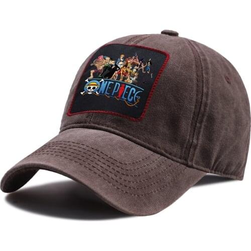 Cartoon One Piece Sports Caps Summer Adjustable Snapback Hat Unisex Outdoor Riding Hats Cotton Sunscreen Harajuku Baseball Cap