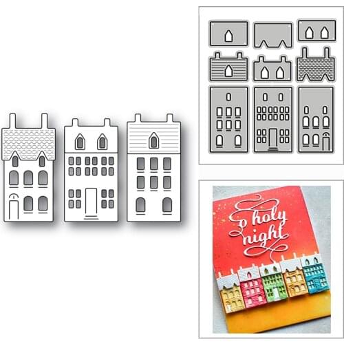New Village House Building 2020 Metal Cutting Dies for DIY Scrapbooking Paper and Card Making Decor Embossing Craft No Stamps