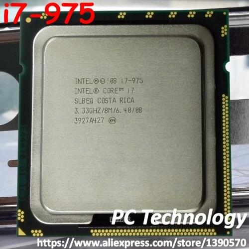Original Intel Core Processor Extreme Edition i7 975 3.30GHZ 4-Cores 8M Cache LGA1366 CPU 130W free shipping i7-975