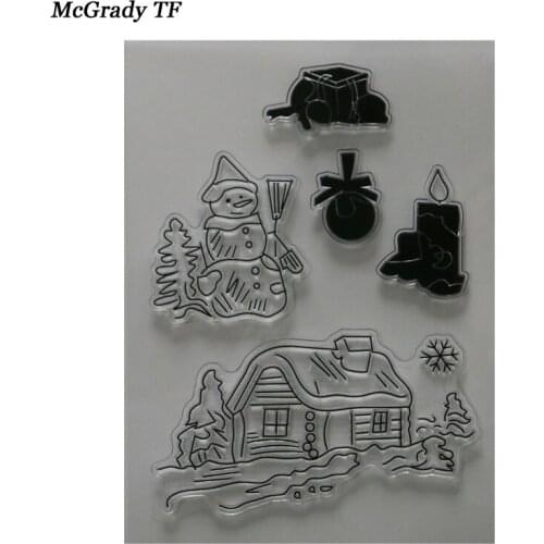 Christmas Transparent Clear Stamps For DIY Scrapbooking Standard Stamp Card Making/Kids Fun Decoration Supplies