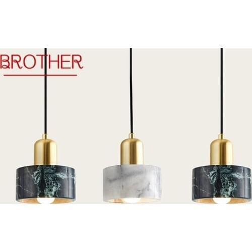 BROTHER Nordic Pendant Light Modern Marble LED Lamp Fixture Decorative For Home Dining Room