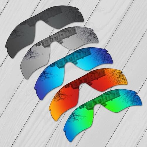 E.O.S 5 Pieces Black & Silver & Ice Blue & Fire Red & Green Polarized Replacement Lenses for Oakley Radar Path Sunglasses