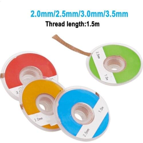 2.0/2.5/3.0/3.5mm X 1.5M Welding Wires Solder Braid Desoldering Remover Wire Lead Cord Flux BGA Electronic Repair Tool Material