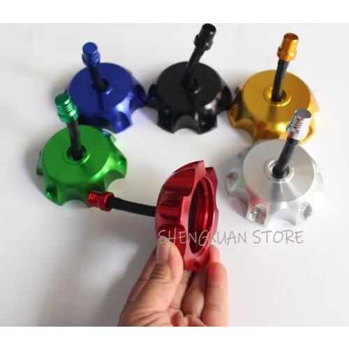 Universal Motorcycle CNC Aluminum Gas Fuel Petrol Tank Cap Replacement Lid For 90 110 125CC Dirt Bike Pit Pro ATV Quad