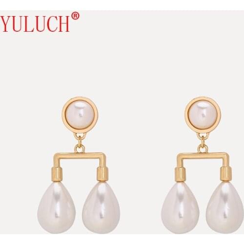 YULUCH 2018 Fashion pearl earrings sweet small fresh alloy inlaid 2018 fashion elegant woman jewelry party gifts