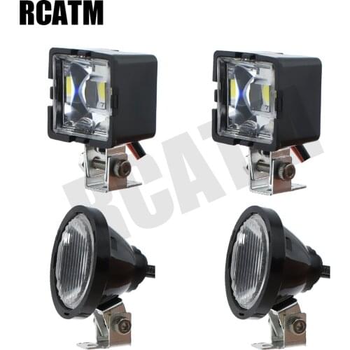 1 Pair RC Model LED Headlights Spotlights For 1/10 RC Crawler Off-road TRX4 G500 TRX6 G63 SCX10 90046 RC4WD D90 TF2 RC Truck DIY