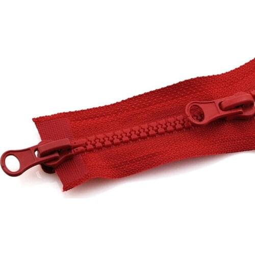 1PC No. 5 Open Ended Double Slider Resin Zipper Chunky Jacket Long Zip Garment Accessories