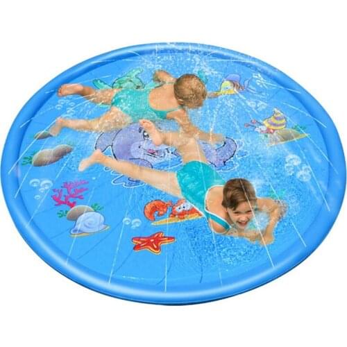 100cm Inflatable Spray Water Cushion Summer Kids Play Water Mat Lawn Games Pad Sprinkler Play Toys Outdoor Tub Swiming Pool