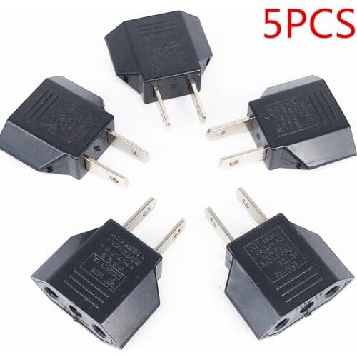 5pcs/lot 6A Universal Travel Power Plug Adapter EU EURO to US USA Adaptor Converter AC Power Plug Adaptor Connector EU to US