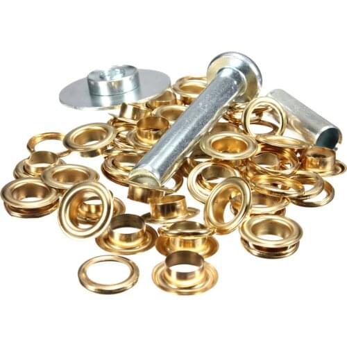 63pcs 12mm Tarpaulin Large Eyelet Set Kit Cloth Buckle Hole Punch and Plier Type Tool and Eyelets Tent Clothes Repair Tool