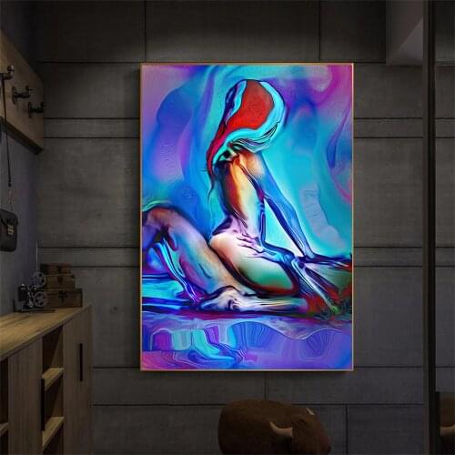 Abstract Characters Sexy Mens and Womens Having Sex Bedroom Decorations Nordic Abstract Decorative Paintings Canvas Wall Art