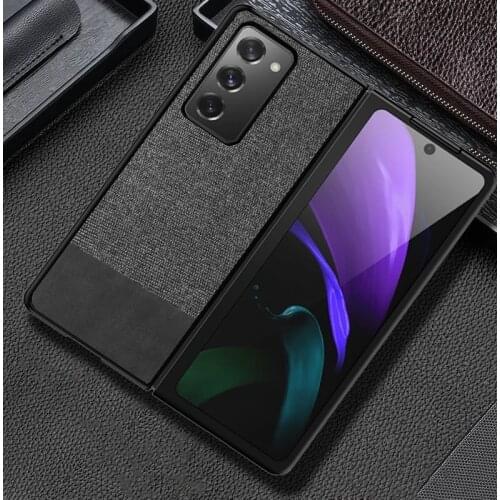 Case For Samsung Galaxy Z Fold 2 Case Cloth Pattern Shockproof Case Hard Back Phone Cover For Samsung Z Fold 2 ZFold2 5G