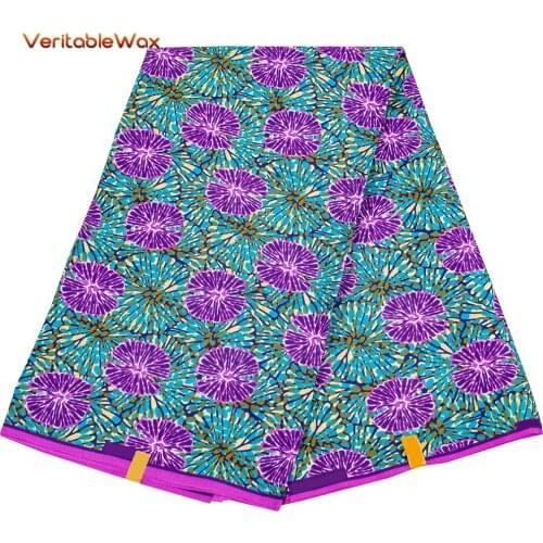 Printed Flower African Wax Polyester Wax Fabric Wholesale High Quality Ankara Veritablewax African Wax Print Fabric fp6444