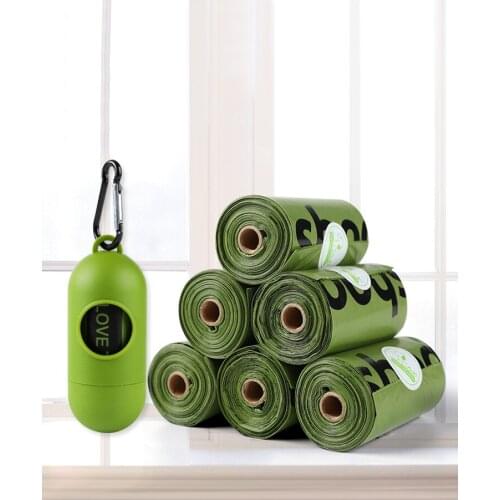 Waste Bag Dispenser for Dog Waste Carrier Green Pet Supply Accessory Dog Cat Cleaning The Stool Bag Bags For Dog Droppings Tools