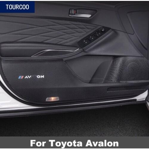 For Toyota Avalon 2019-2021 Door Anti-kick Protective Leather Cover Sticker Car Styling Modification Accessories