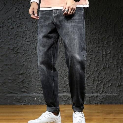 Men Loose Stretch Harem Denim Jeans Autumn And Winter New Jeans Plus Size Trousers Trendy Pants Large Size Pants Dropship