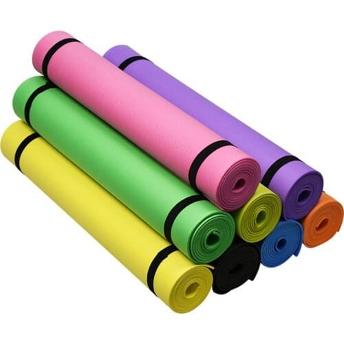 Yoga Mat Anti-slip Texture Candy Colors Thickening Motion Exercise Outdoor Camping Fitness Pad