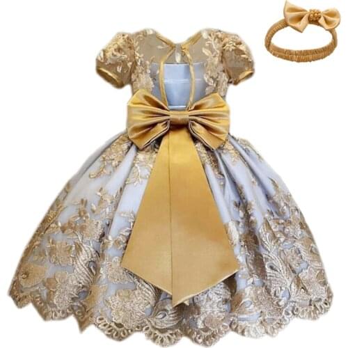 Baby Girls Lace Dresses 1 2 Year Birthday Party Tutu Christening Gown Newborn Baptism Clothes Infant Christmas Princess Costume