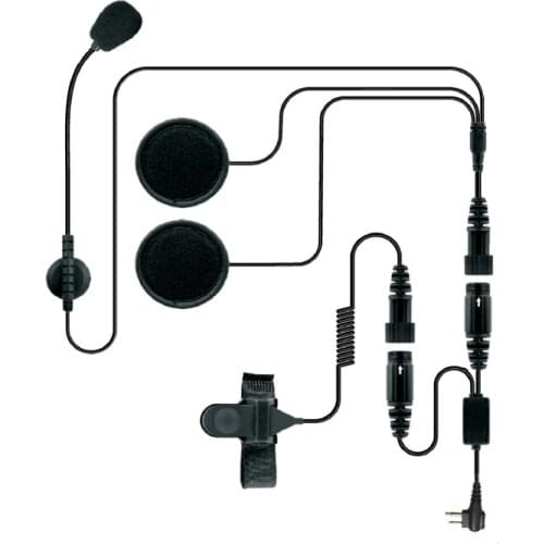 Motorcycle Full Face Helmet Headset Earpiece for Motorola 2 Pins GP88 CT150 P040 PRO1150 CLS1110 CLS1410 DTR410