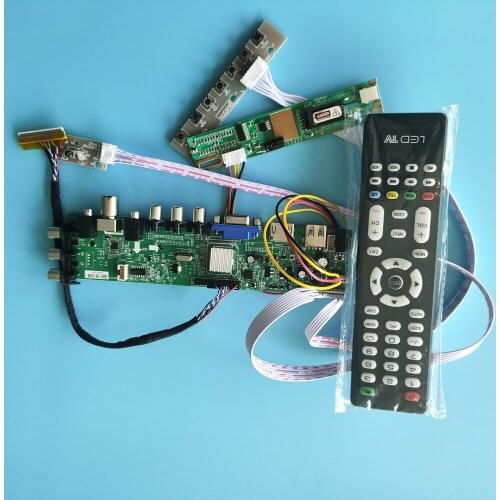 Kit For LP141WX3-TLB1/LP141WX3-TLN1 Panel Controller board 1280X800 30pin Digital HDMI TV VGA USB remote DVB-C DVB-T 1 CCFL LCD