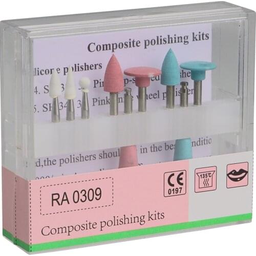 Dental Light Curing Polishing Set Dental Resin Base Acrylic Polishing Burs Kit Invisible Denture Polishing Set