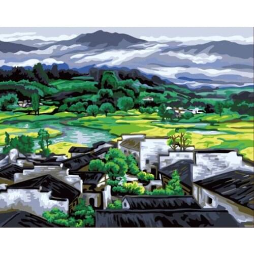 DIY Digital Painting By Numbers dark clouds oil painting mural Kits Coloring Wall Art Picture Gift frameless