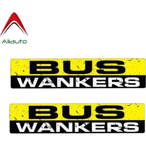 Aliauto 2 X Funny Car Sticker Creative Warning Bus Wankers Accessories PVC Decal for Mercedes Honda Toyota Volkswagen,15cm*3cm