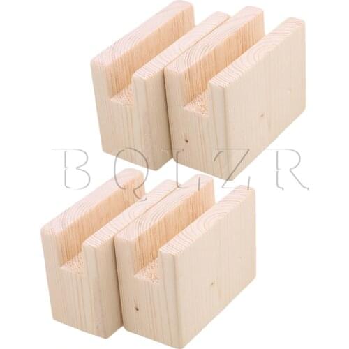 BQLZR 10x5x8.5cm Wood Table Desk Bed Risers Lift Furniture Lifter Storage for 2CM Groove Up to 5CM Lift Pack of 4