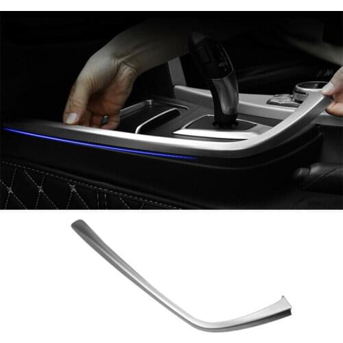 Fit For BMW 3 4 Series GT 2013-2019 Silver Steel Central Console Gear Shift Trim Car modification Auto parts