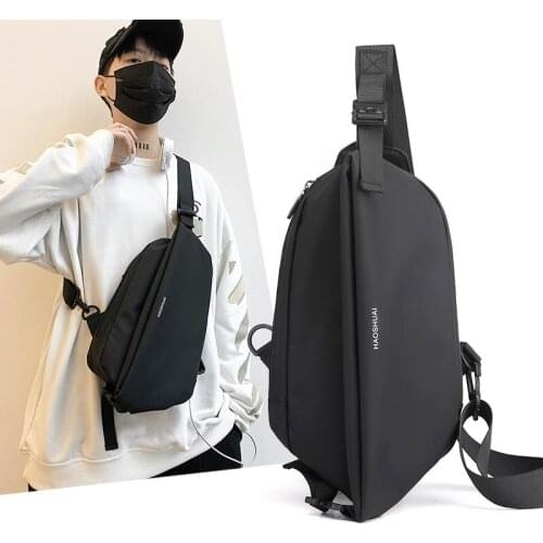 Casual Chest Bag Men Fashion Crossbody Pouch Large Capacity Anti-Theft Messenger Bag Unisex Short Travel Bags Phone Pouch