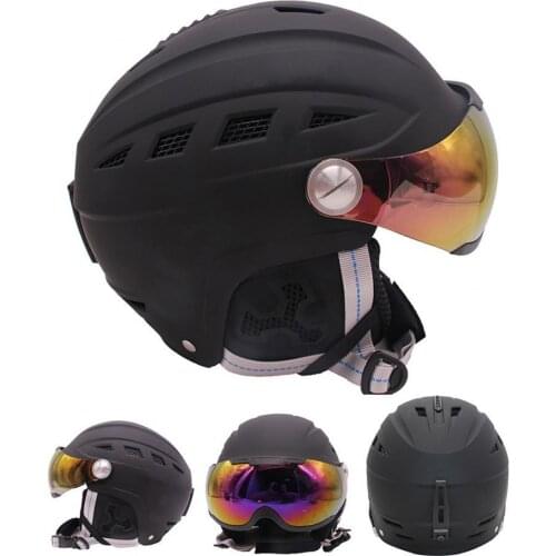Head Protector Breathable with Goggles Adult CE-EN1077 Men Women Ski Helmet for Riding