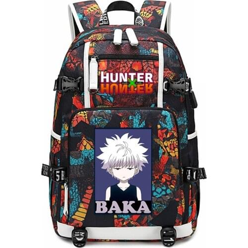 Mochila Feminina Hunter X Hunter Baka Backpack Men College School Bags for Teenage Girls Sac A Dos Large Laptop Bagpack Women