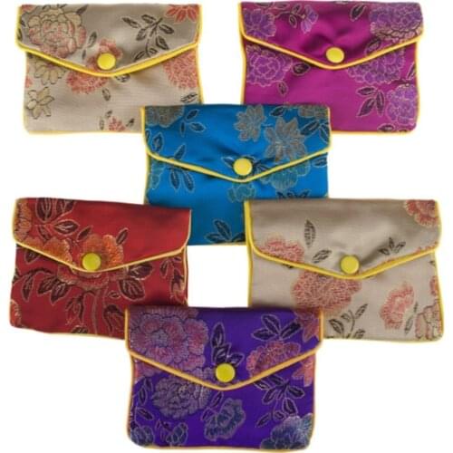 Jewellery Bag 8x10cm Silk Purse Jewelry Pouch Gift Bag Bags 10Pcs Jewelry Product Packing Pouch Christmas/Wedding Gift Bag