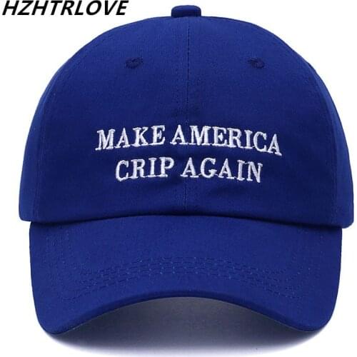 High Quality Brand Letter MAKE AMERICA CRIP AGAIN Snapback Cap Cotton Baseball Cap For Men Women Hip Hop Dad Hat Bone Garros