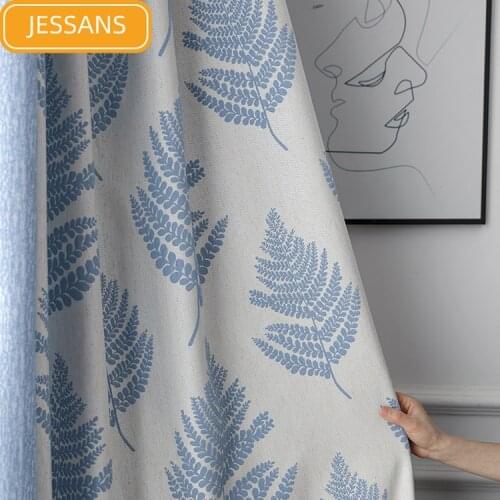 Low Cost Japanese Curtains for Living Dining Room Cotton and Linen Curtains American Pastoral Finished Blackout Bedroom Nordic