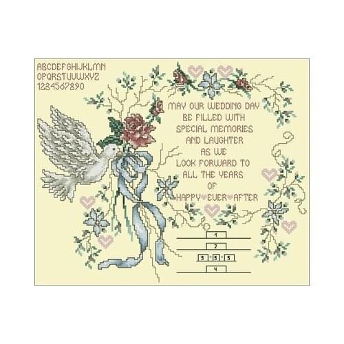 SC Magazine-Wedding Series (2) Counted Cross Stitch 11CT 14CT 18CT Cross Stitch Kits Embroidery Needlework Sets