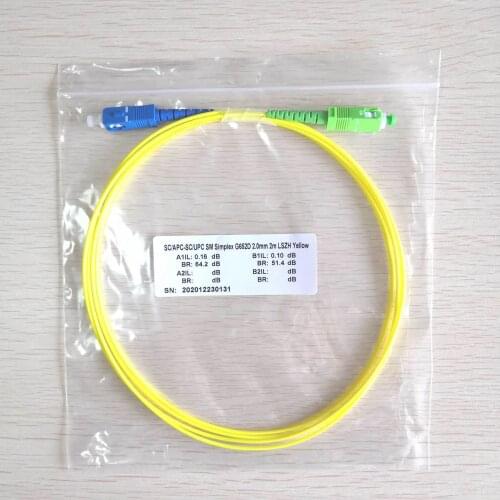 10 Pcs/Lot SC/APC-SC/UPC Simplex LSZH 2.0mm 3.0mm Fiber Optic Patch Cord Fiber Optic Jumper Cable Single Mode