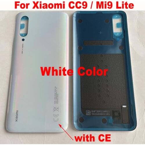 100% Original NEW Xiaomi Mi CC9 CC 9 Glass Battery Back Cover Mi9 Lite Panel Rear Door Housing Mi9Lite Case with adhesive Lid