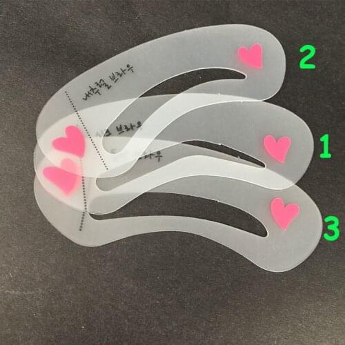 100pcs 3 styles reusable Eyebrow stencils for eyebrows drawing guide card brow template DIY make up tools Eye Brow Grooming Kit