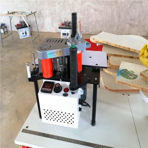 220V 1200W Manual Edge Banding Machine Double Side Gluing Portable Edge Bander Woodworking Edge Banding Machine