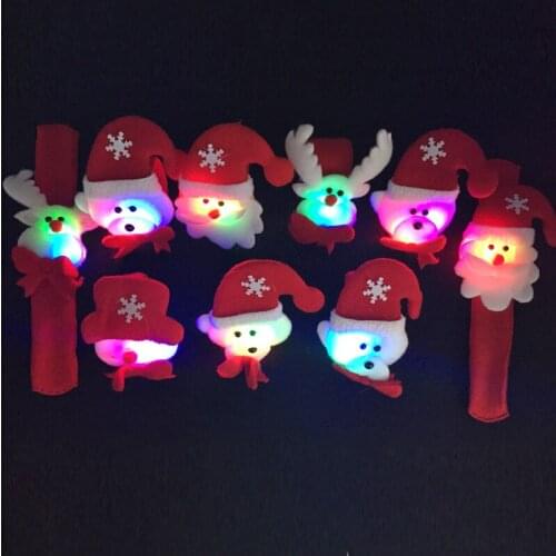 5Pcs/Lot Christmas Gift Kids Toys Luminous Wristbands Dance Ball Party Decoration Supplies Novelty Flashing Clap Circle Bracelet