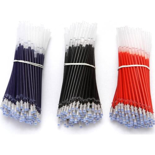 50pcs Needle Tip Gel Pen Refill Black Gel Refill Wholesale Carbon Refill Office Stationery Needle 0.5mm Black Red Blue