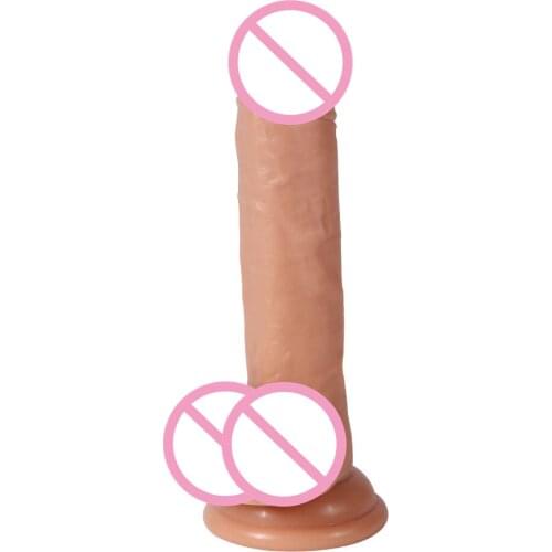 6.69 Inch Realistic Silicone Dildo Double Layer Penis for Women Ultra-Soft Personal Mini Samll Slim Cock Strap on Dong