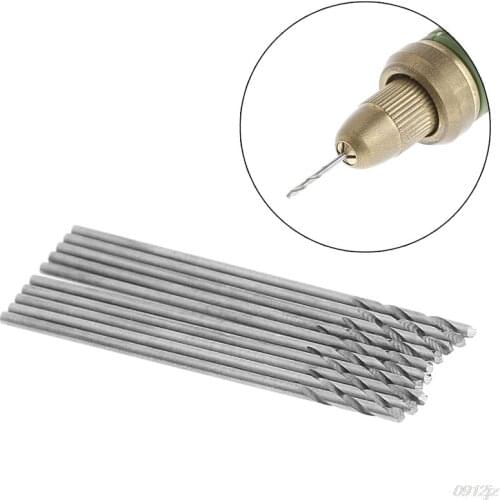 60 Pcs 0.5-1.0mm Micro HSS Steel Twist Drill Bit Set Tool Shank #319