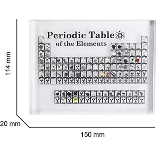 Periodic Table of Elements Acrylic Teaching School Crystal Chemical Elements Display Kids Teaching Teacher Students Gifts Decor
