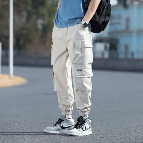 INS Casual Pants 2021 Summer Thin Ankle Length Pants Popular Logo Korean Fashion Streetwear Loose Trousers Men 5XL Dropshipping