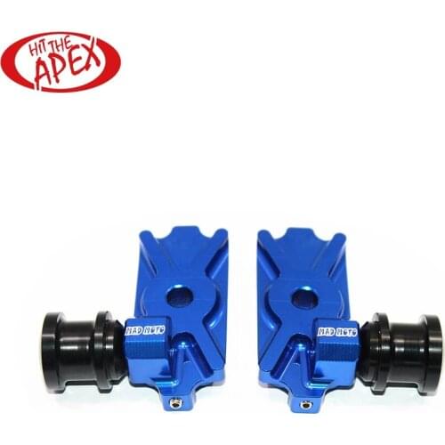 CNC Motorcycle Swingarm Spool Adapters For KAWASAKI Ninja 250R 2008-2012 & Ninja 300R 13-15 Sliders Bobbin Paddock Stand Mount