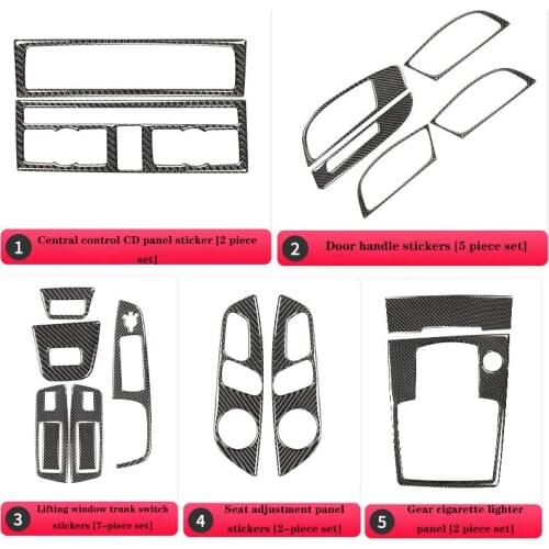 For Audi old Q7 carbon fiber interior modified internal control CD file decorative stickers car decoration auto parts